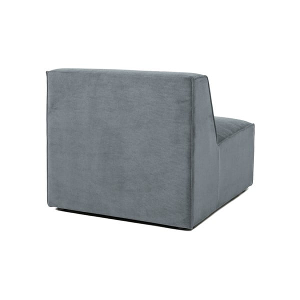 Siv modul za sedežno garnituro iz rebrastega žameta (sredinski modul) Sting – Scandic-image-2