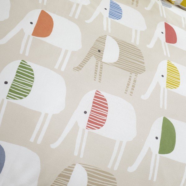 Bombažna otroška posteljnina 200x135 cm Minbu Elephant - Pineapple Elephant-image-4