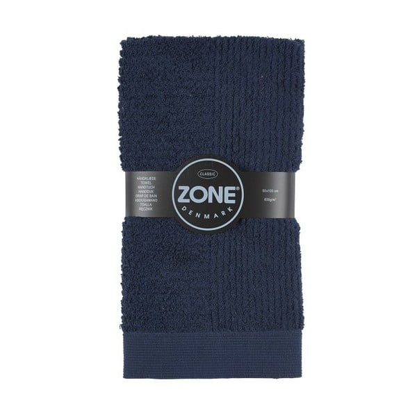 Temno modra brisača Zone Classic, 50 x 100 cm