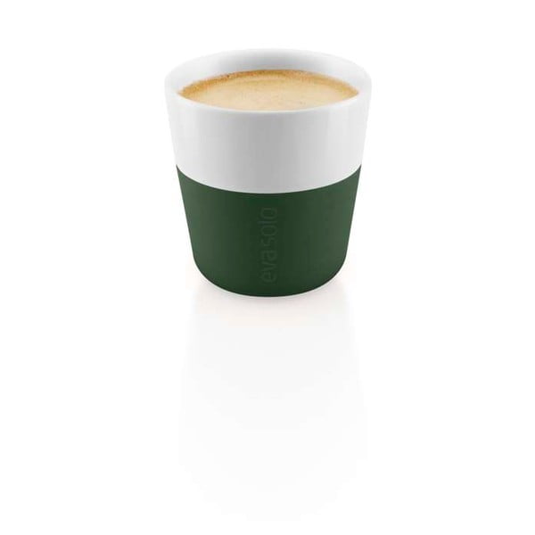 Bele/zelene porcelanaste skodelice v kompletu za espresso 2 ks 80 ml – Eva Solo