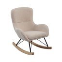 Bež gugalni otroški fotelj iz tkanine bouclé Rocky – Vipack