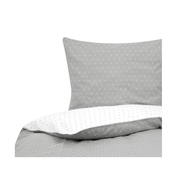 Bela in siva flanelna posteljnina Fovere Betty, 155 x 220 cm-image-2