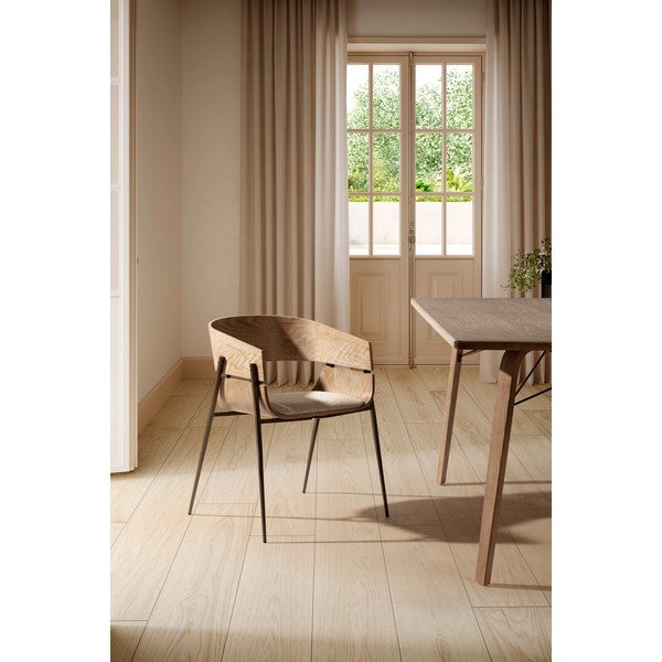 Oblazinjeni jedilni stoli v kompletu z nasloni za roke 2 ks v naravni barvi Naia – MOME-image-1