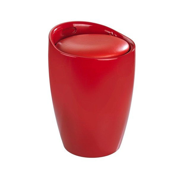 Rdeč koš za perilo in stolček v enem Wenko Candy, 20 l-image-1