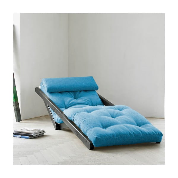 Lounge stol Karup Figo Wenge/Horizon Blue, 70 cm