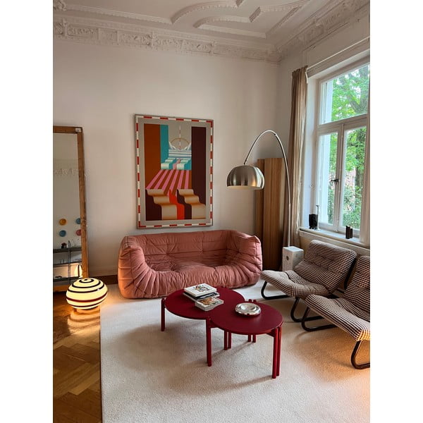 Zelena okrogla mizica iz masivnega bora ø 60 cm Sticks – Karup Design-image-1