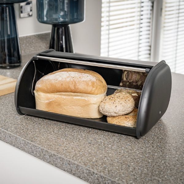 Črna košara za kruh Addis Bread Bin-image-2