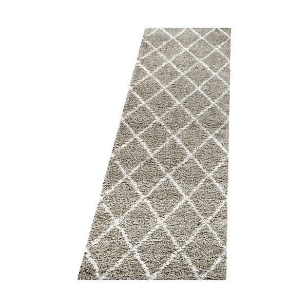 Svetlo rjav tekač 80x250 cm Alvor – Ayyildiz Carpets