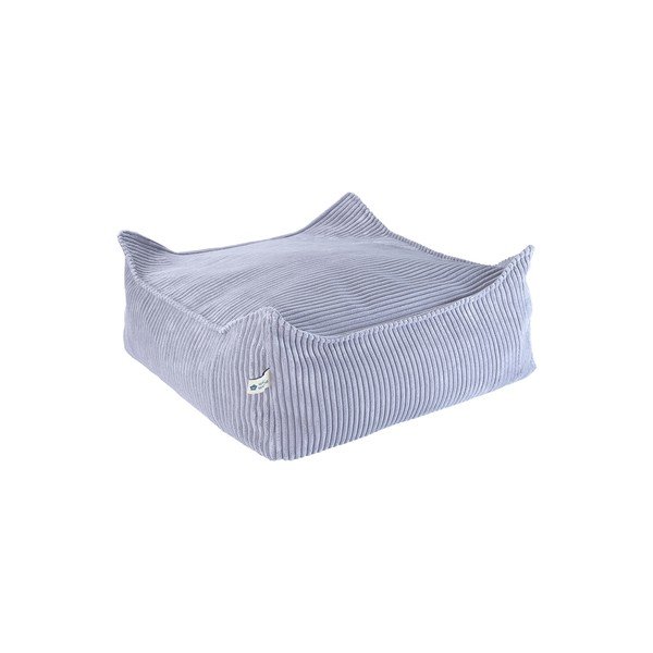 Modra otroška vreča za sedenje iz rebrastega žameta Square – Wigiwama