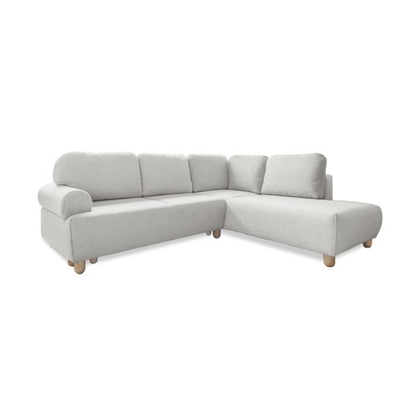 Kremno bel raztegljiv kotni kavč (desni kot) Bouncy Olli - Miuform
