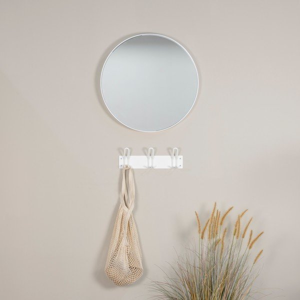 Bel kovinski stenski obešalnik Miles – Spinder Design-image-2