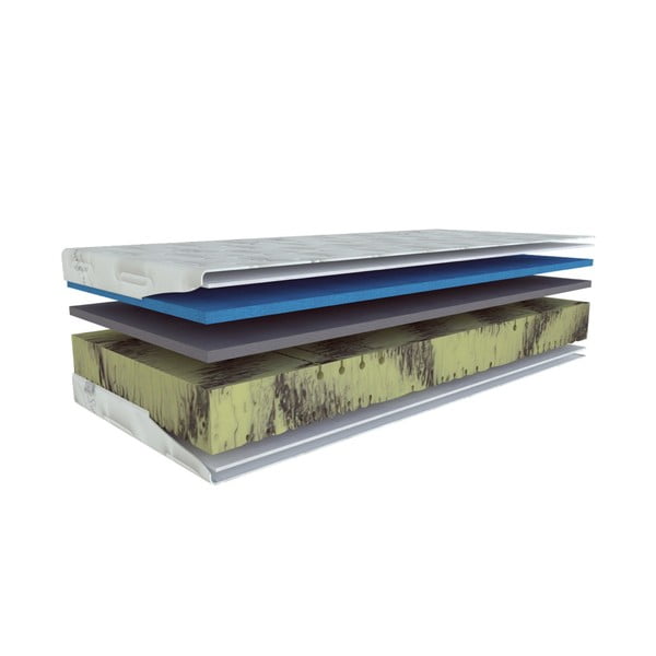 Srednje trda/mehka obojestranska vzmetnica iz pene 80x200 cm Herbal visco – Materasso-image-1