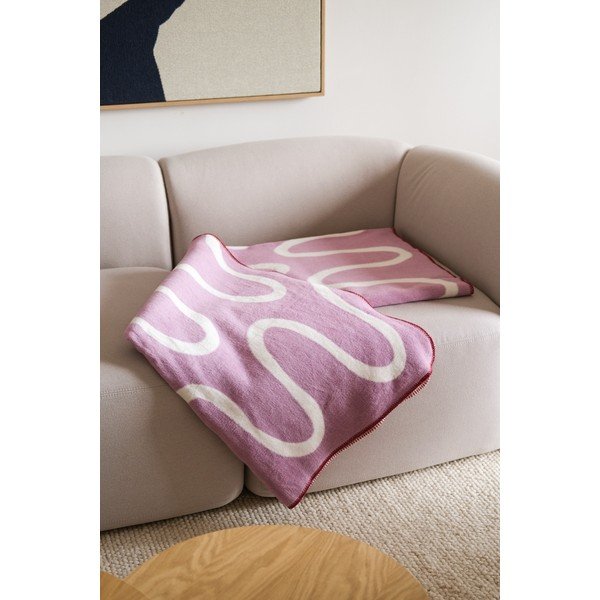 Rožnata odeja 150x200 cm Swirl – noo.ma-image-2