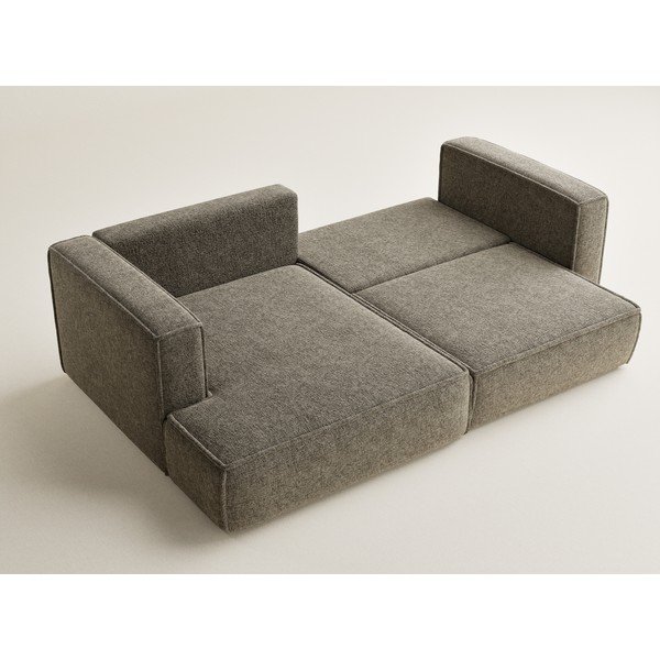 Rjava raztegljiva/s prostorom za shranjevanje kotna sedežna garnitura iz šenilje (levi kot/z ležalnikom) Velto – Maison de Rêve-image-3