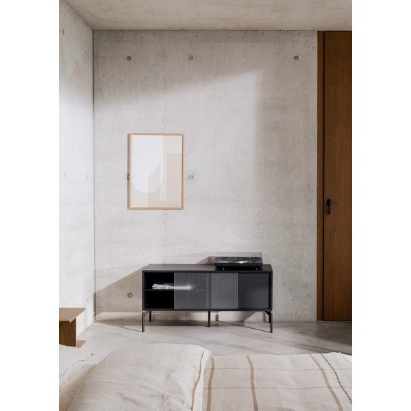 Črna TV omarica 116x55x42 cm Met Mini – noo.ma-image-1