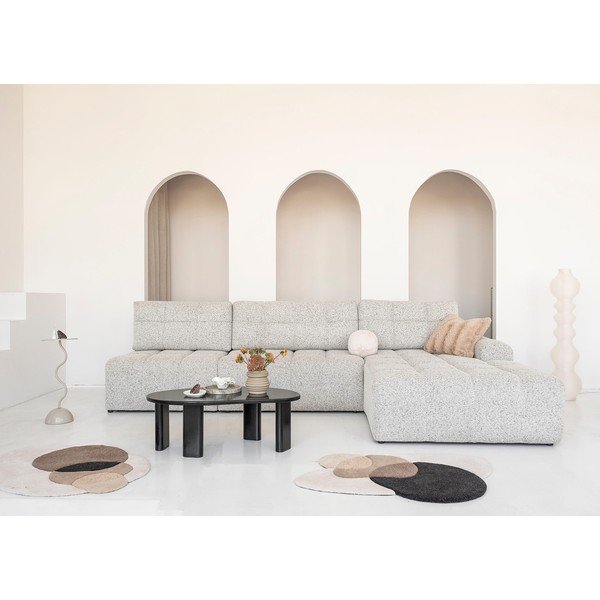 Bež raztegljiva kotna sedežna garnitura s prostorom za shranjevanje (desni kot) Lulu – Miuform-image-1