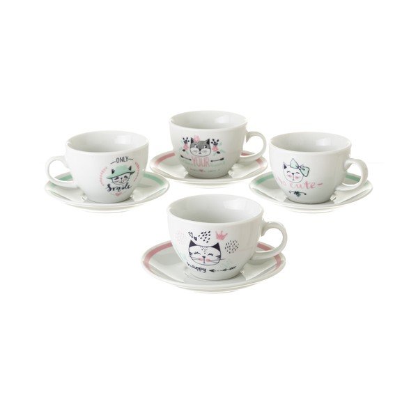 Komplet 4 porcelanskih skodelic Unimasa Boho, 160 ml-image-1