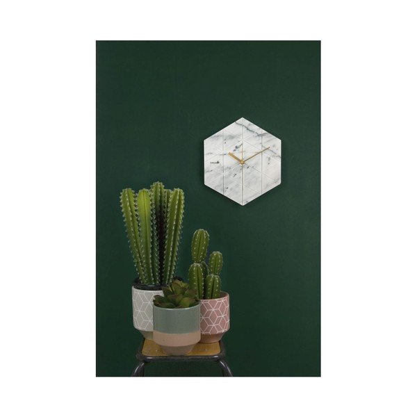 Bela stenska ura Karlsson Hexagon-image-1