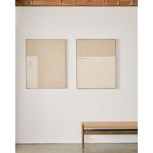 Ročno naslikana slika z okvirjem/na platnu 80x100 cm Salin – Kave Home-image-1