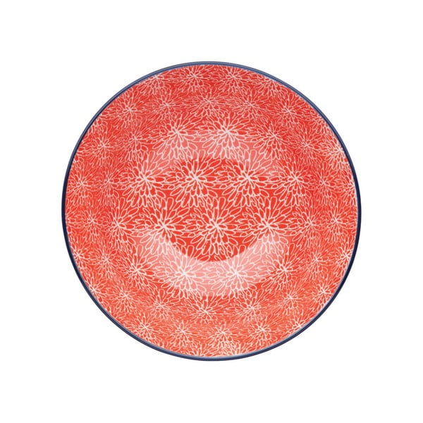 Rdeča keramična skleda Kitchen Craft Floral, ø 16 cm-image-2