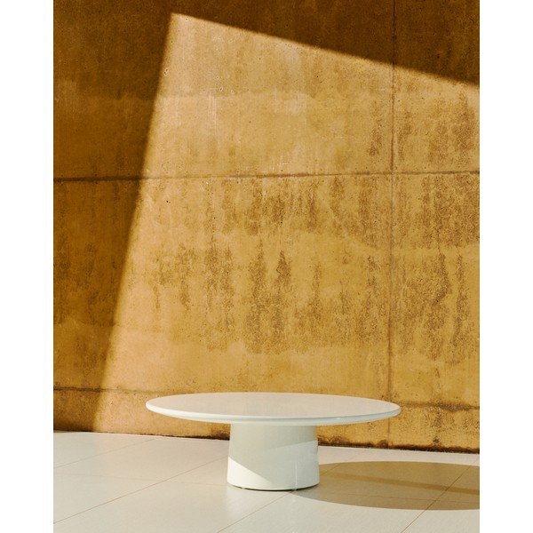 Betonska okrogla vrtna klubska mizica ø 110 cm Albanella – Kave Home-image-1