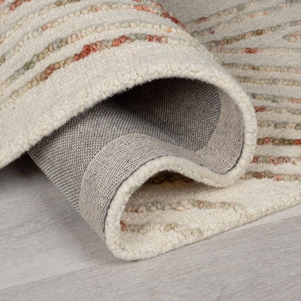 Oranžna/kremno bela volnena preproga 200x290 cm Abstract Swirl – Flair Rugs-image-2
