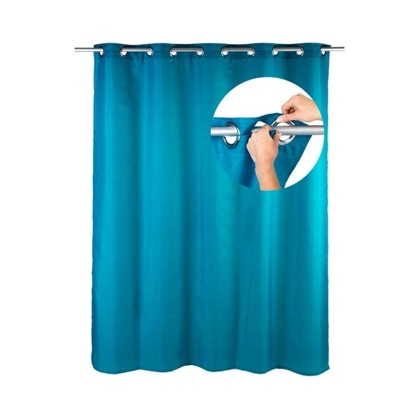 Bencinsko modra zavesa za prhanje Wenko Comfort Flex, 180 x 200 cm-image-4