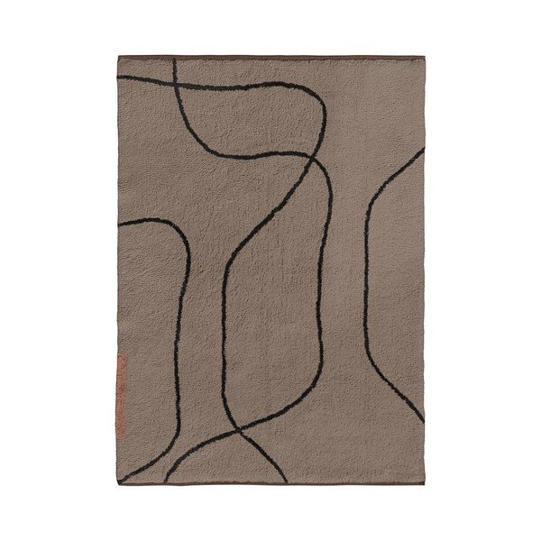 Rjava pralna bombažna preproga 100x140 cm Shadow – Mette Ditmer Denmark