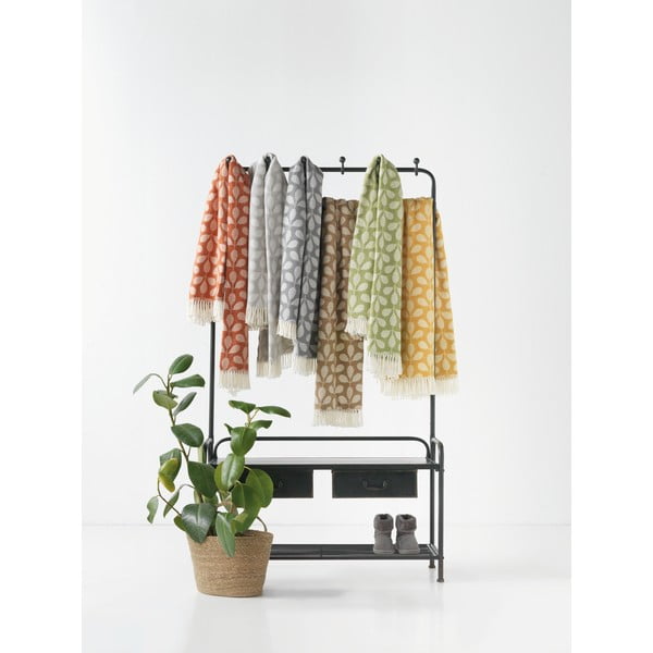 Kostanjevo rjava pletenina z bombažem Euromant Sirkkalehti, 140 x 160 cm-image-2