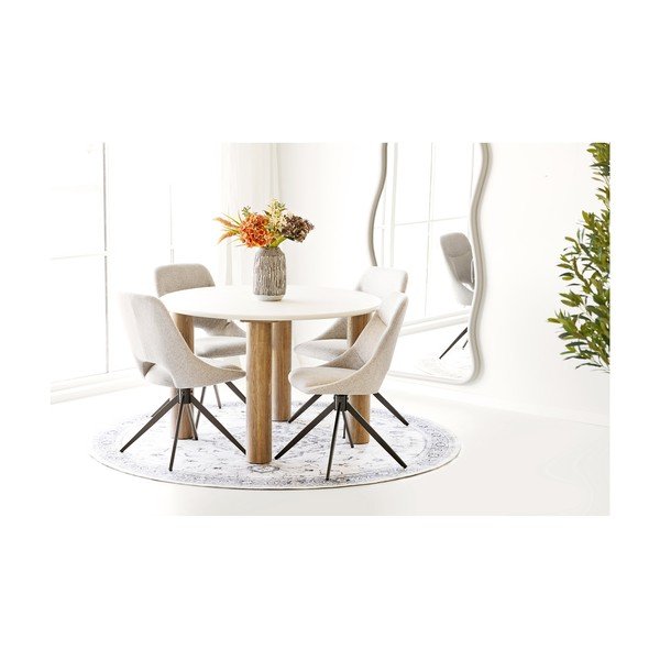 Bež/prašno modra okrogla preproga ø 200 cm Havana – House Nordic-image-1