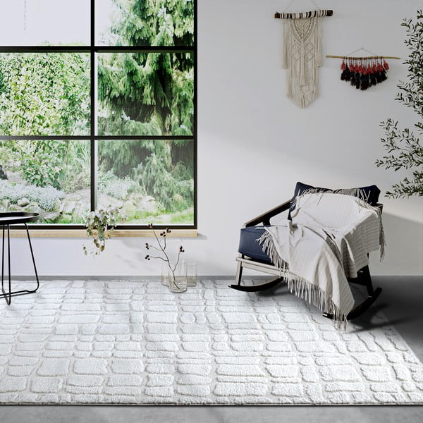 Kremno bela preproga 160x235 cm Artistique Cream White – Elle Decoration-image-1