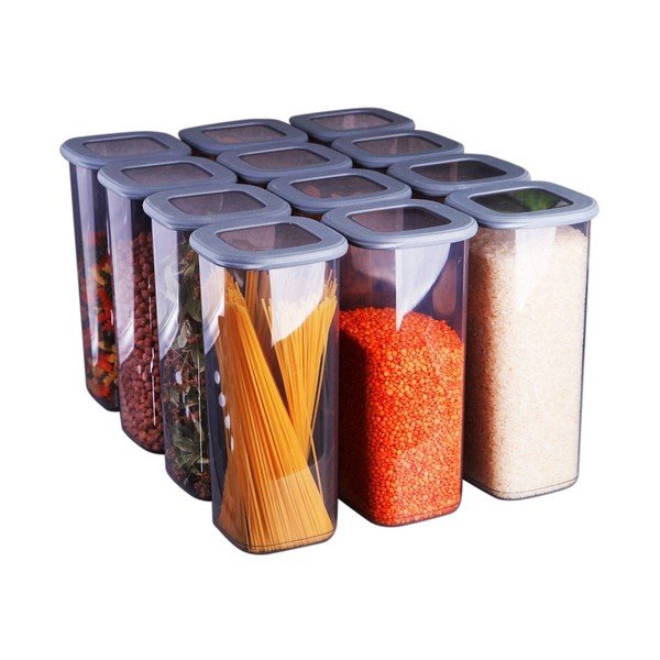 Posode za shranjevanje v kompletu 12 ks živil Fresco – Hermia