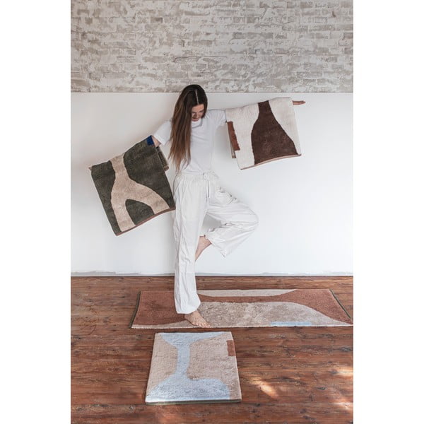 Belo-rjava pralna bombažna preproga 50x80 cm Figura – Mette Ditmer Denmark-image-3
