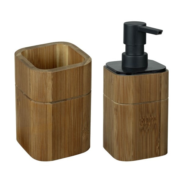 Rjav bambusov komplet pripomočkov za kopalnico Serro – Wenko