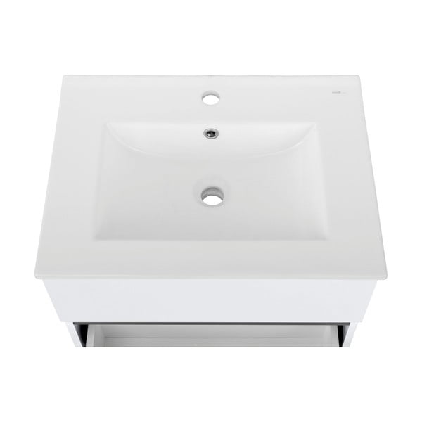 Bela stenska omarica brez umivalnika 60x52 cm Wisla – Støraa-image-1