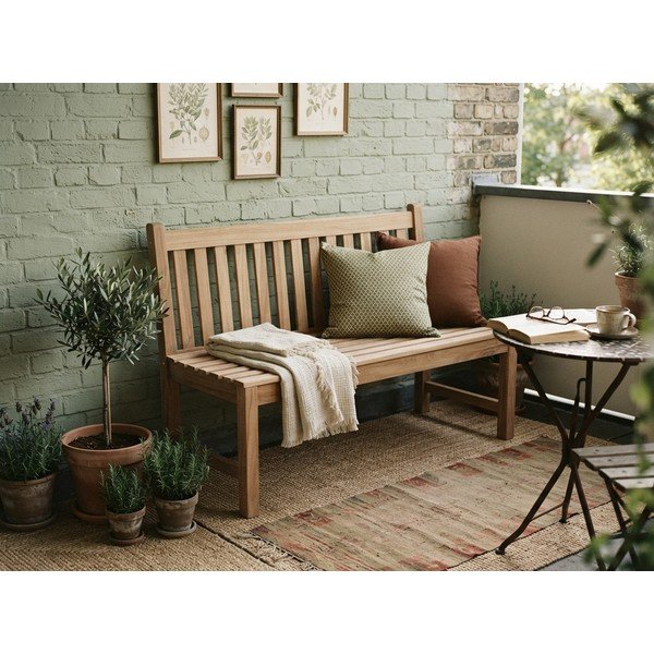 Vrtna klop iz masivnega lesa v naravni barvi Solo – Garden Pleasure-image-4