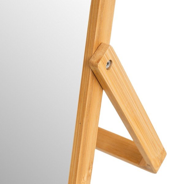 Kozmetično ogledalo z bambusovim okvirjem 20x27 cm – Casa Selección-image-1