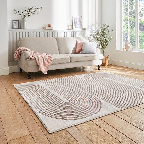 Rožnata/svetlo siva preproga 160x220 cm Apollo – Think Rugs-image-2