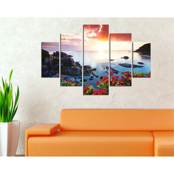 5-delna stenska slika Lake-image-1