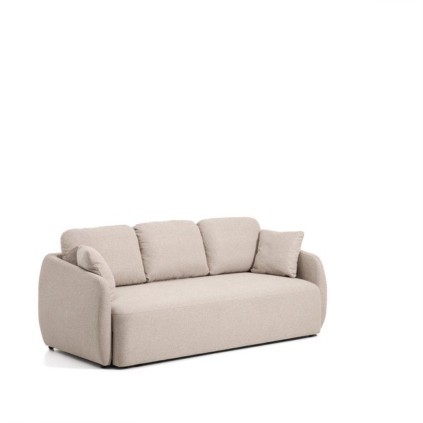 Bež raztegljiva sedežna garnitura iz šenilje 218 cm Laira – Kave Home-image-2
