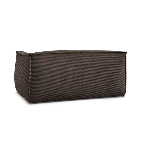 Rjava sedežna garnitura iz rebrastega žameta 170 cm Giorgia – Bobochic Paris-image-4