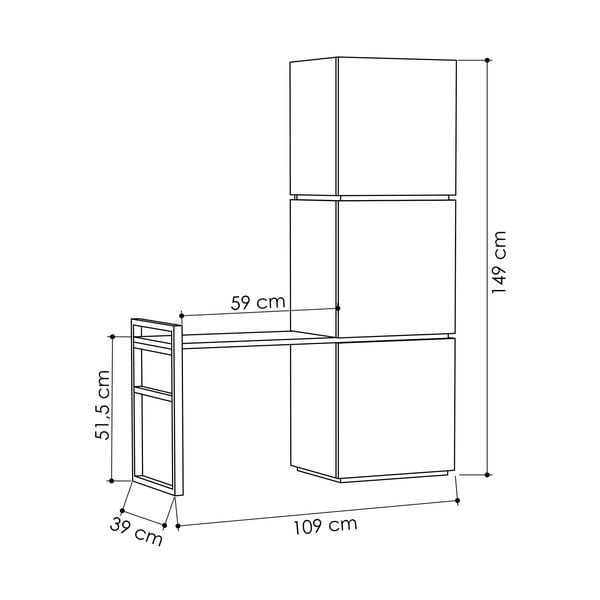 Komplet hrastovega stojala za čevlje in stenskega obešalnika Mello Oak-image-3
