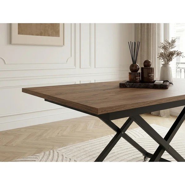 Klubska mizica v naravni barvi 80x120 cm Diana – Bobochic Paris-image-4