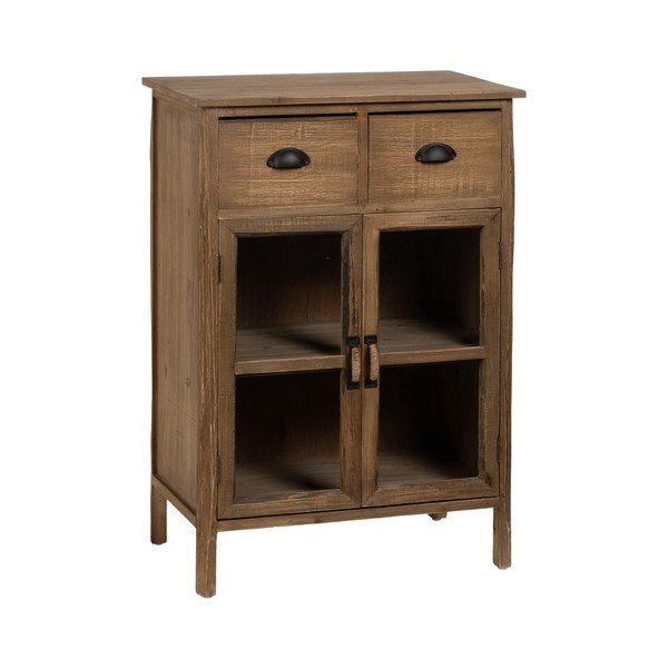 Vitrina iz masivne jelke v naravni barvi 64x92,5 cm – Ixia