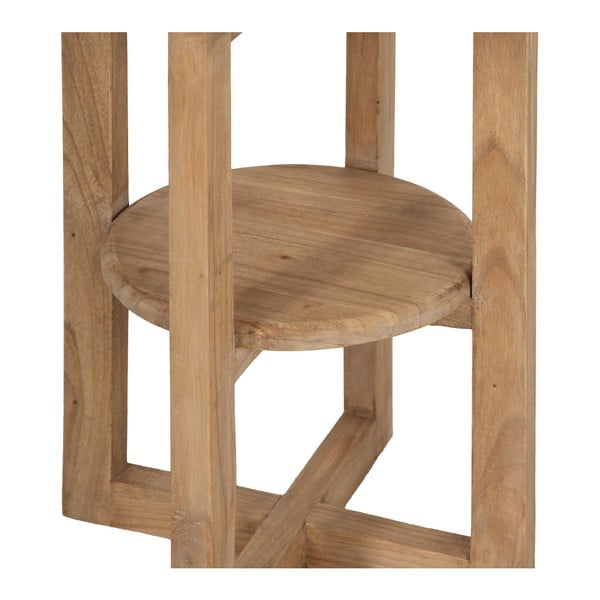 Okrogla stranska mizica iz masivne indijske lipovke ø 40 cm Dala – Ixia-image-4