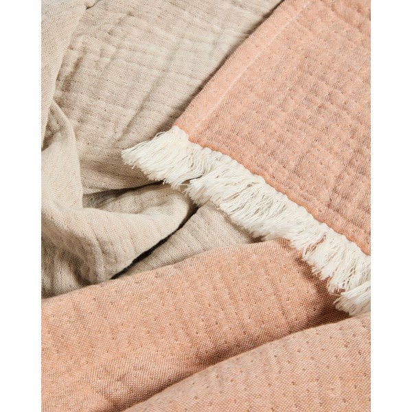Rožnato-oranžna otroška odeja iz muslina 130x170 cm Nafine – Kave Home-image-1