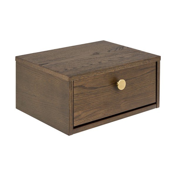 Nočna omarica v hrastovem dekorju v temni naravni barvi Monfort – Actona-image-2