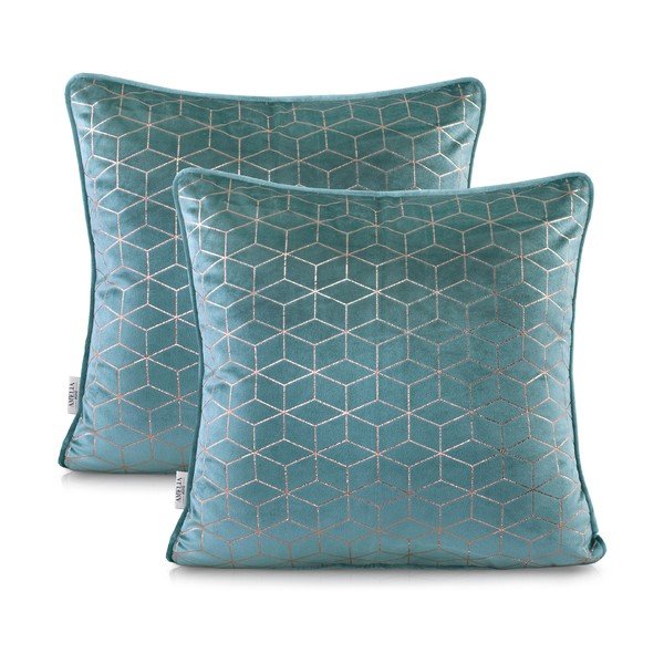 Komplet 2 vzglavnikov AmeliaHome Nancy Lightblue, 45 x 45 cm