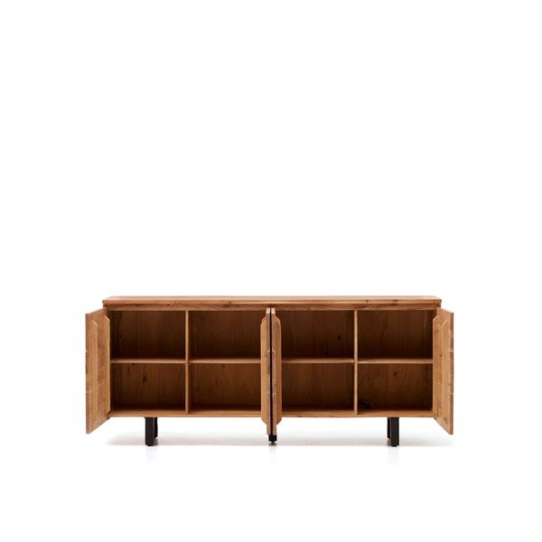 Komoda iz masivne akacije v naravni barvi 200x88x40 cm Uxue – Kave Home-image-4