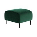 Temno zelen žametni puf Ghado Shel
